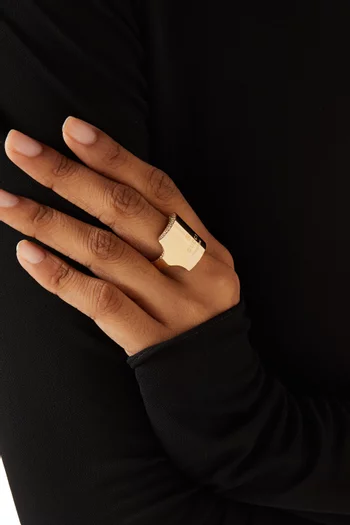 Gucci Trademark Crystal Ring