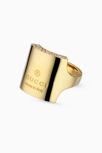 Gucci Trademark Crystal Ring