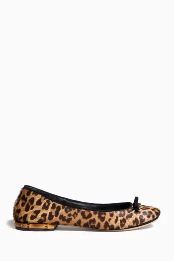 Bamboo Ballerina Flats in Calf Hair
