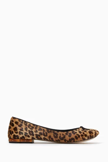 Bamboo Ballerina Flats in Calf Hair