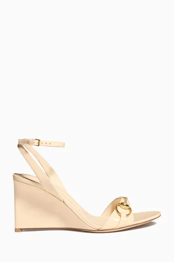 Donna 80 Wedge Sandals in Patent Leather