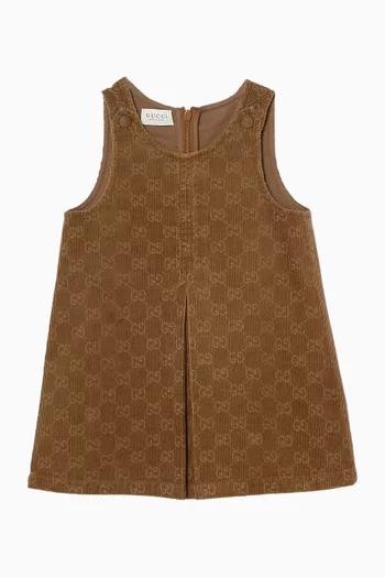 Vintage Logo Dress in Velvet Corduroy