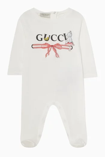 Printed Sleepsuit in Cotton