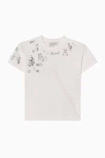 Graphic Print T-Shirt in Cotton