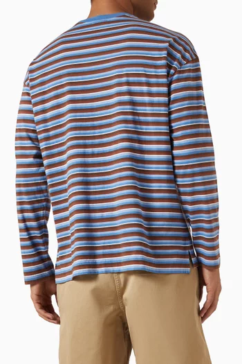 Stripe Pocket T-shirt in Cotton