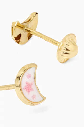 Crescent Earrings in 18kt Gold