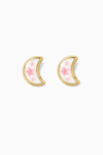 Crescent Earrings in 18kt Gold