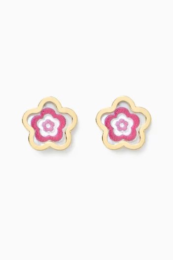 Flower Earrings in 18kt Gold
