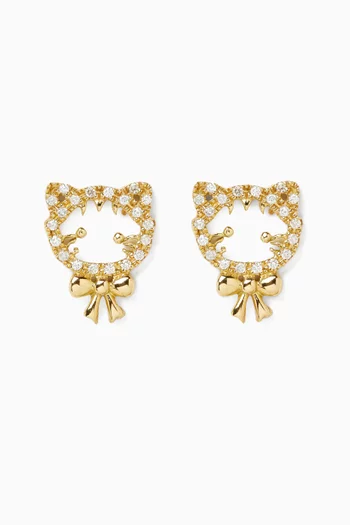 Diamond Earrings in 18kt Gold