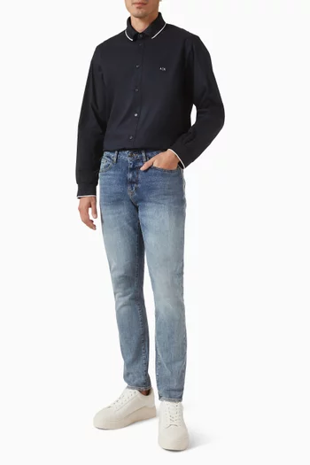 AX Logo Shirt in Cotton-poplin