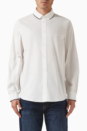 AX Logo Shirt in Cotton-poplin