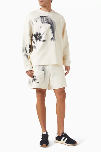 Artful-print Shorts in Jersey