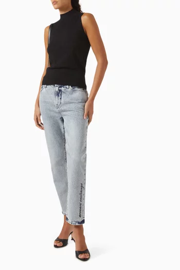 HIgh-waist Jeans in Denim