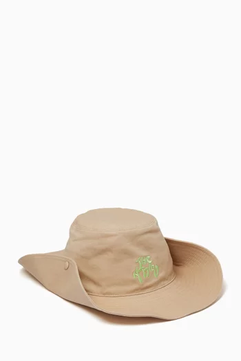 Logo Bucket Hat in Canvas