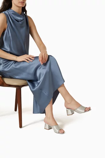 Margherita 50 Mule Sandals in Satin