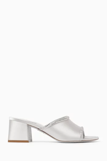 Margherita 50 Mule Sandals in Satin