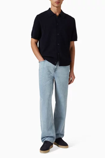 Tellaro Flower Jacquard Shirt in Cotton-blend