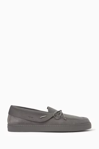 Lace-up Loafers in Suede