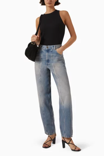 Barrel-leg Jeans in Denim