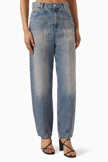 Barrel-leg Jeans in Denim
