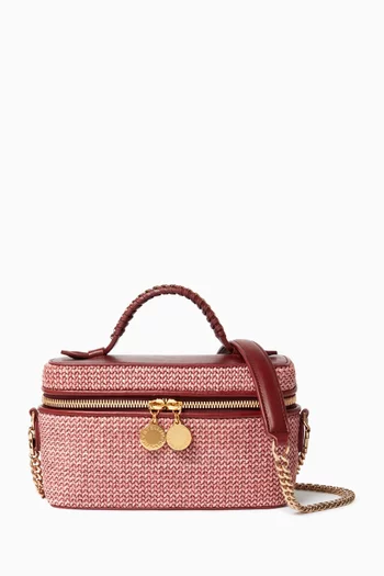 Falabella Vanity Case Crossbody Bag in Raffia