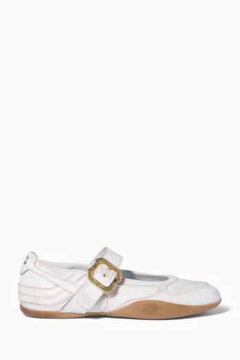 Gymnasium Ballerina Flats in Leather