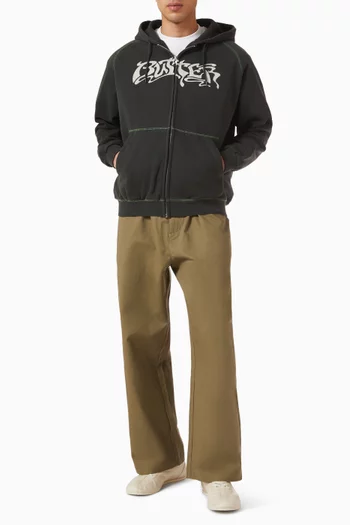 Drummer Zip-thru Hoodie in Cotton