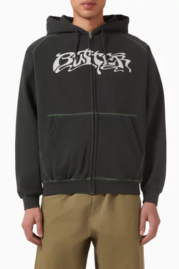 Drummer Zip-thru Hoodie in Cotton