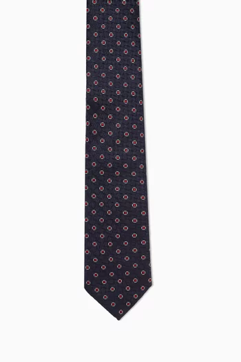 Micro Medallion Tie in Silk
