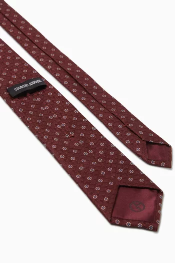 Micro Medallion Tie in Silk