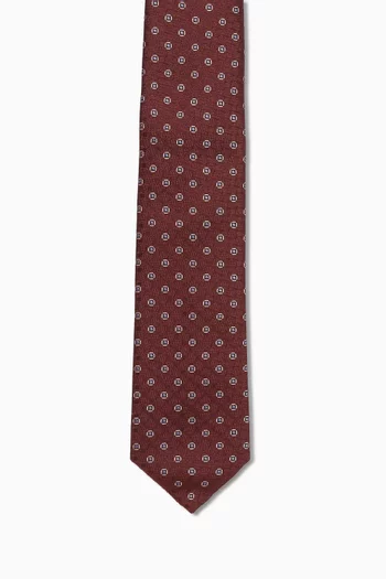 Micro Medallion Tie in Silk