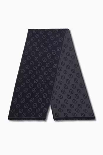GA Logo Scarf in Virgin Wool