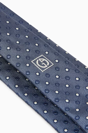 Micro-dot Tie in Silk