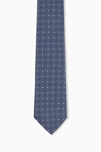 Micro-dot Tie in Silk
