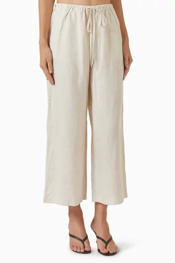 Mateo Cropped Pants in Linen