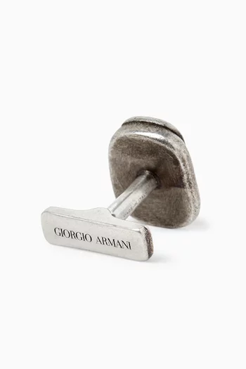 Crystal-embellished Cufflinks in Silver
