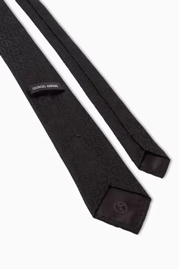 Micro-pattern Tie in Silk