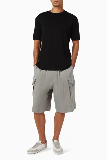Micro GA Embroidered Logo T-shirt in Wool