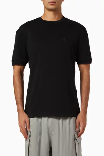 Micro GA Embroidered Logo T-shirt in Wool