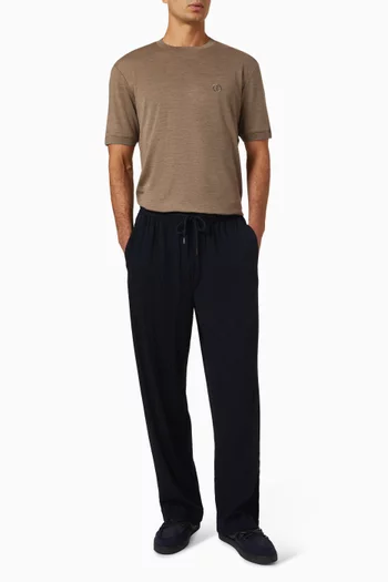 Micro GA Embroidered Logo T-shirt in Wool