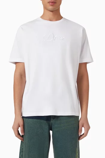 Cursive T-shirt in Cotton