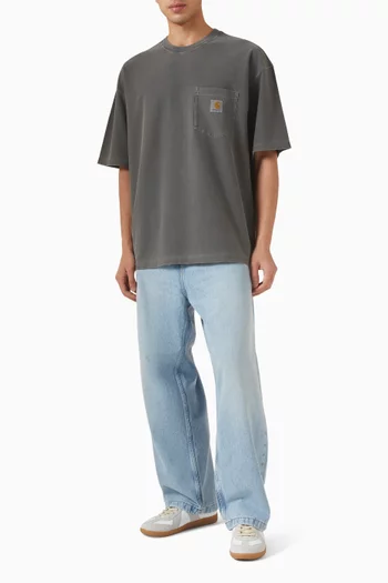 Brandon Loose Straight Jeans in Denim