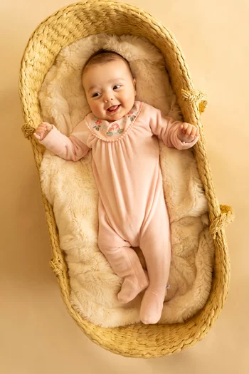 Wild Garden Embroidered Sleepsuit in Velour