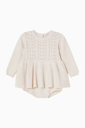 Wild Garden Knitted Overlay Romper