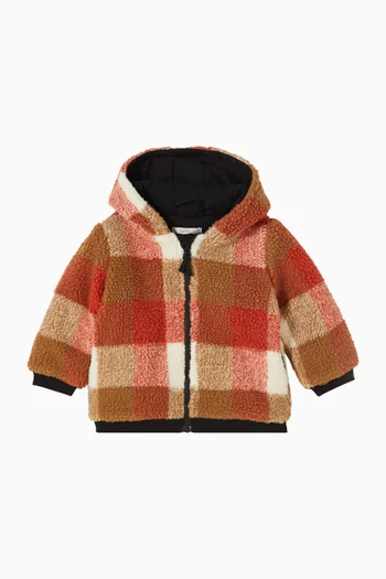 Mr Fox Check Jacket in Sherpa