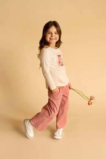 Baby Girl Wild Garden Pull-on Pants in Corduroy