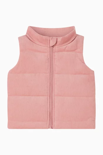Sleeveless Wild Garden Quilted Vest in Cotton