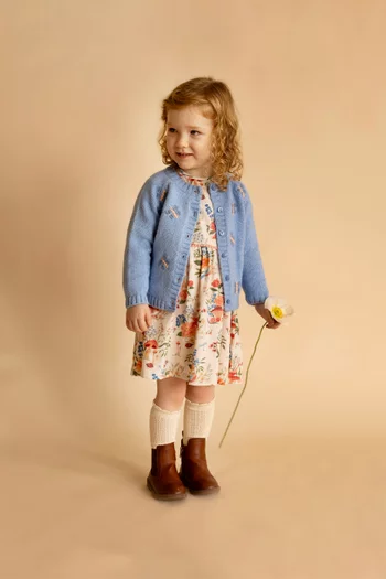 Junior Girl Wild Garden Ombre Cardigan