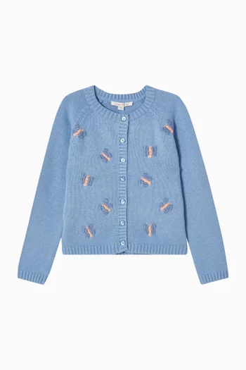 Junior Girl Wild Garden Ombre Cardigan