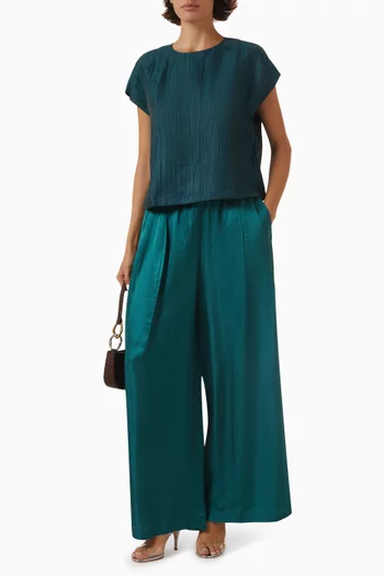 Sheen Square Top in Linen Blend